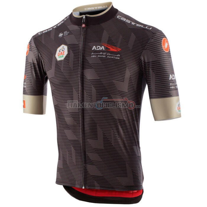 Abbigliamento Ciclismo UAE Tour Manica Corta 2020 Marrone